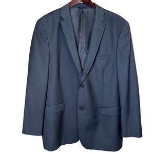 Caravelli Harry 2-Button Blazer Superior 150s Sz 46L Suit Jacket Dark Gray Italy